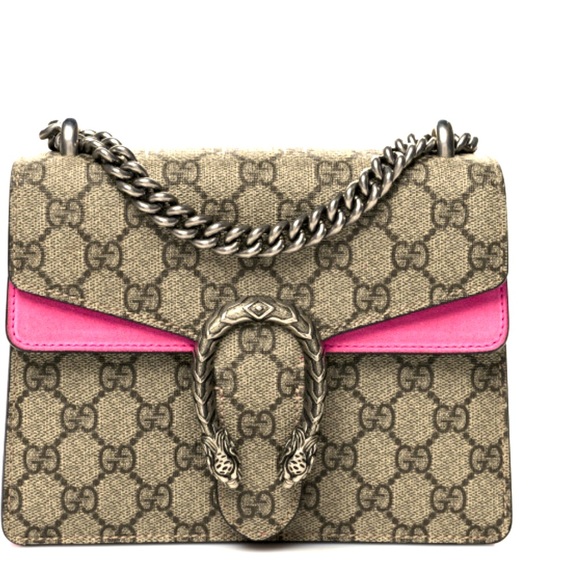 GUCCI Supreme Monogram Dionysus Mini shoulder/crossbody RARE PINK - Picture 1 of 10